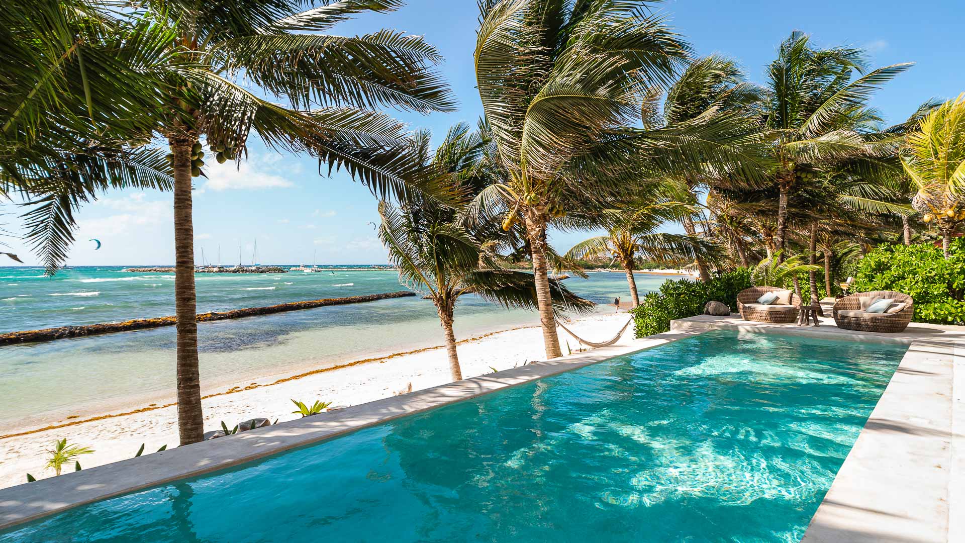 Villa frente al mar para disfrutar la arena de Puerto Aventuras